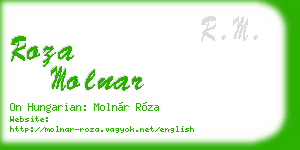 roza molnar business card
