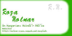 roza molnar business card